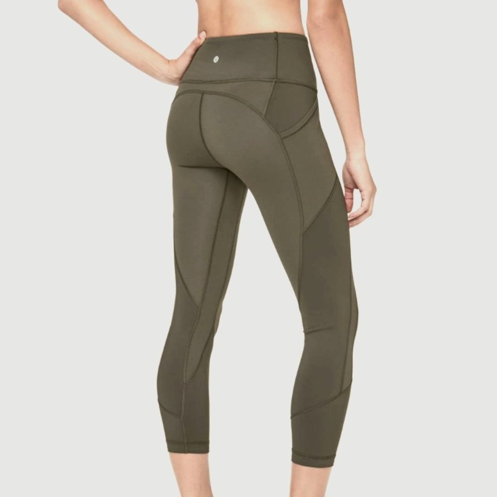 Lululemon All The Right Places Crop II Olive Green